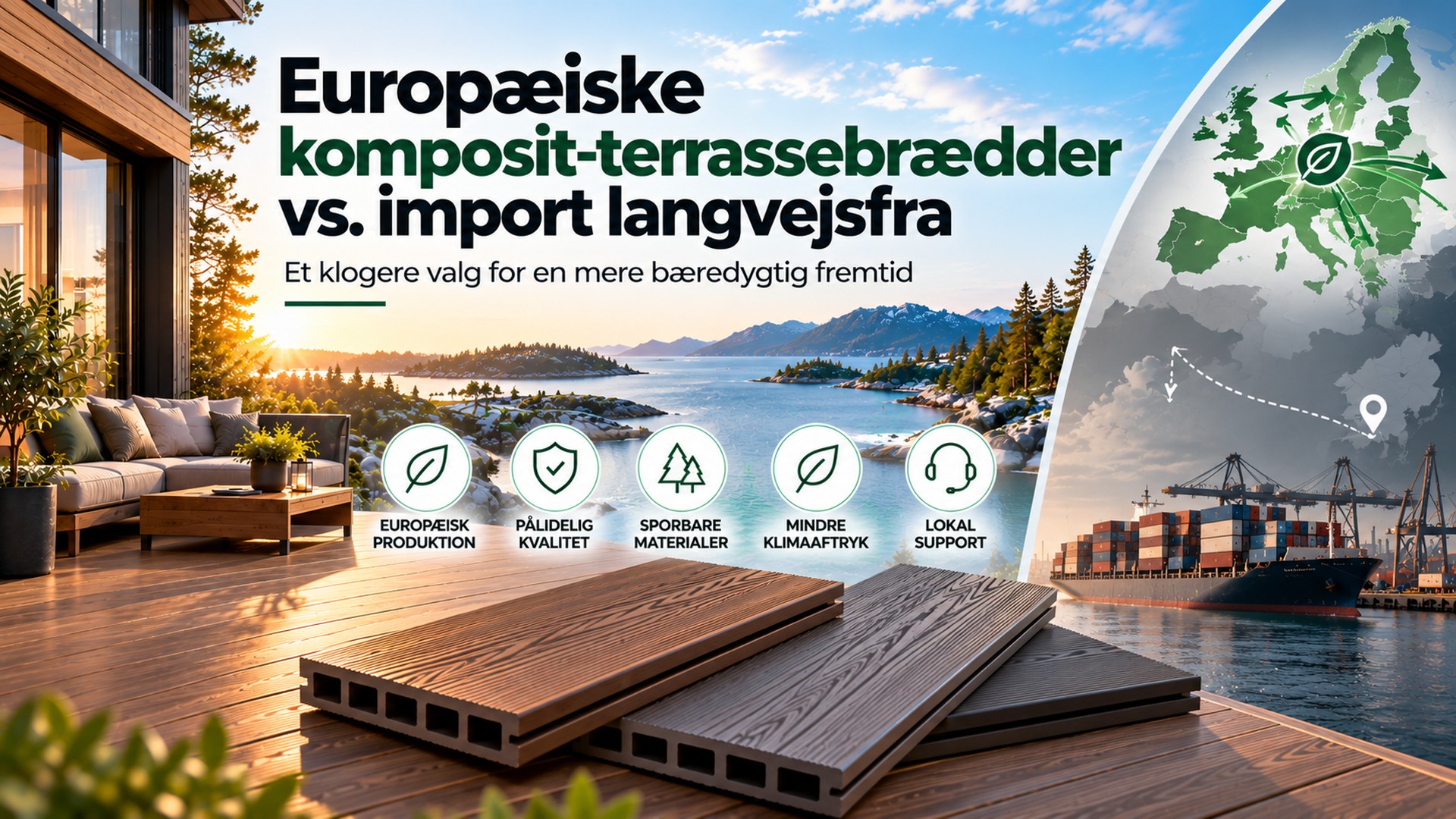 Europæiske komposit terrassebrædder vs. import