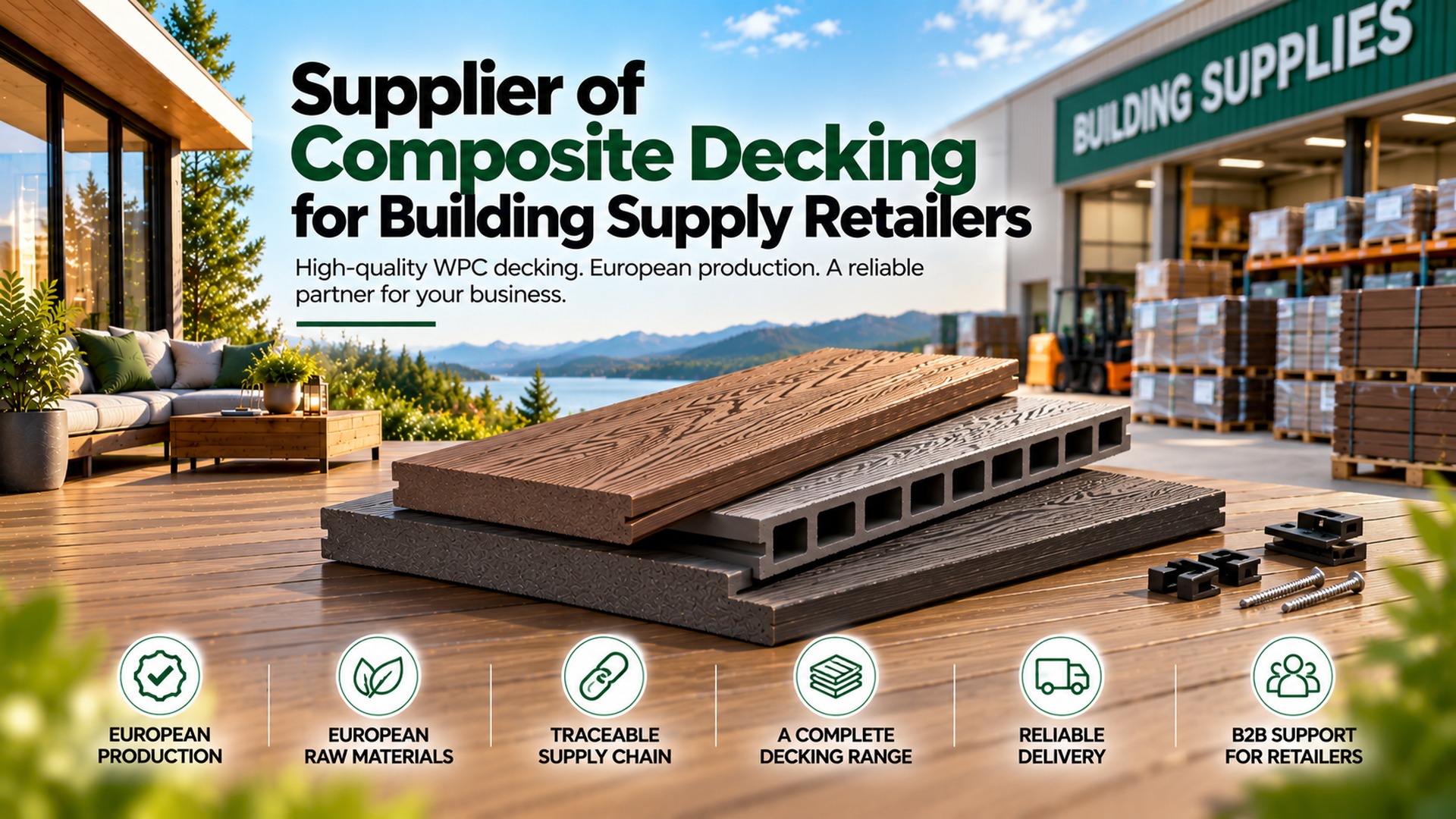 Composite Decking for Building Supply Retailers | Green Plank
