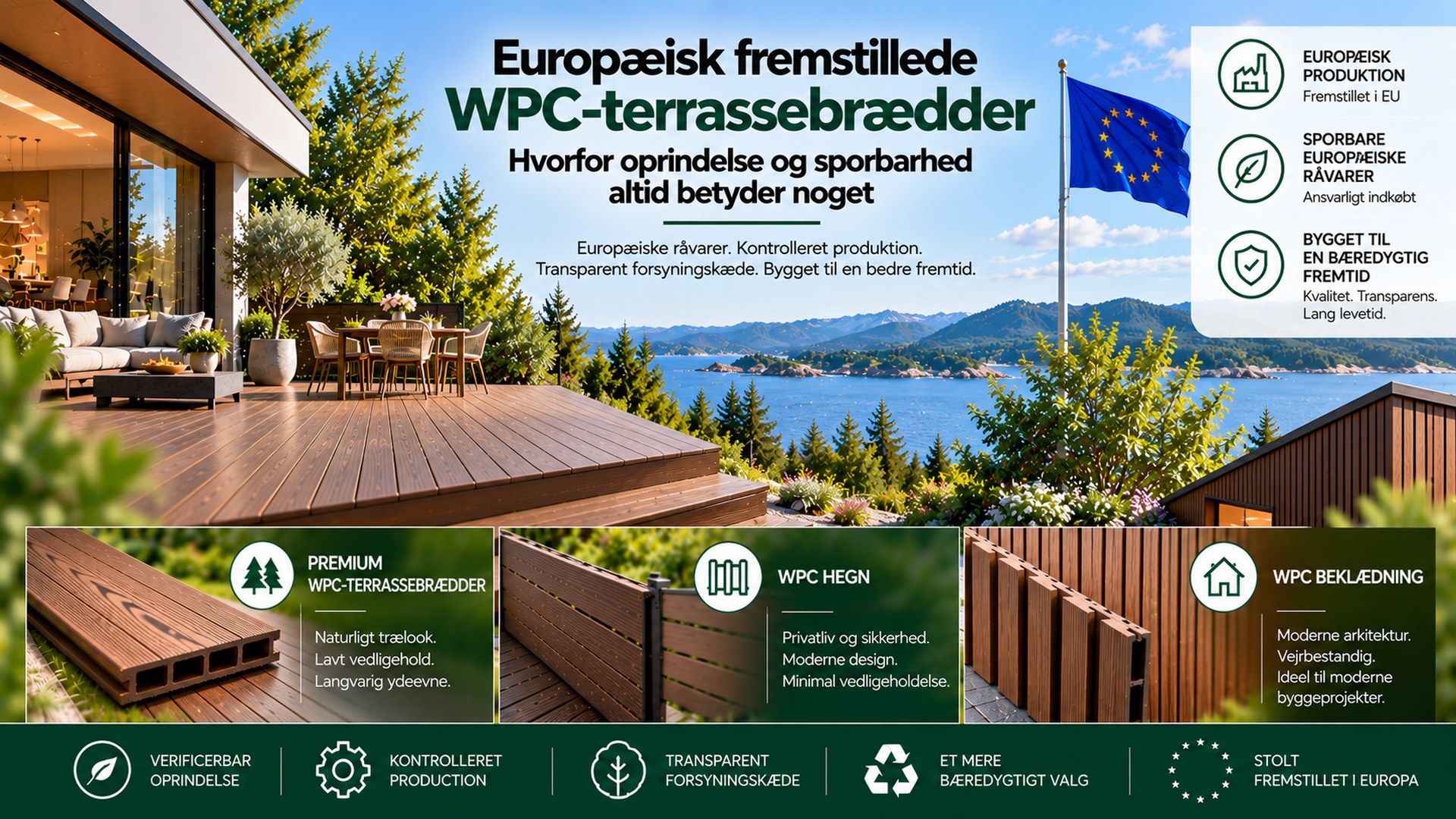 Europæiske WPC-terrassebrædder: Oprindelse & sporbarhed