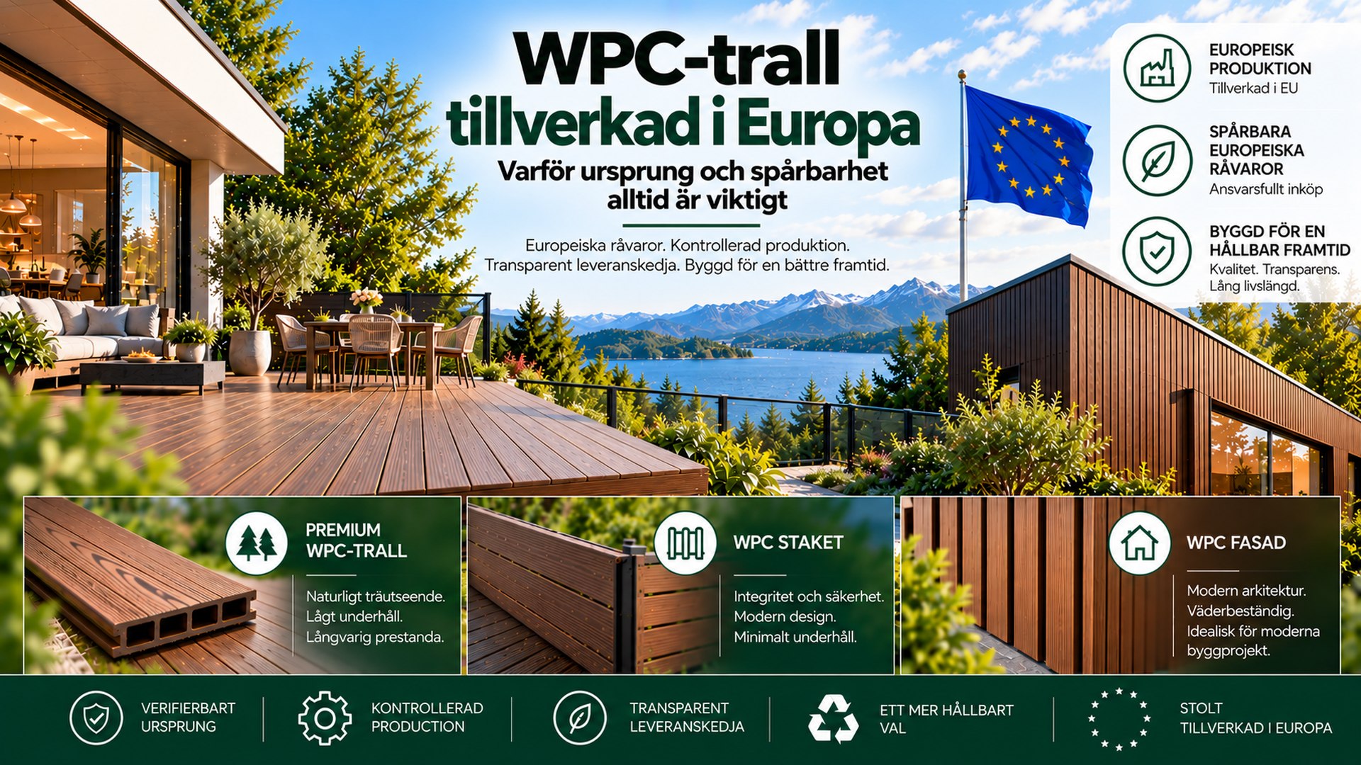 Europeisk WPC-trall: Ursprung och spårbarhet | Green Plank