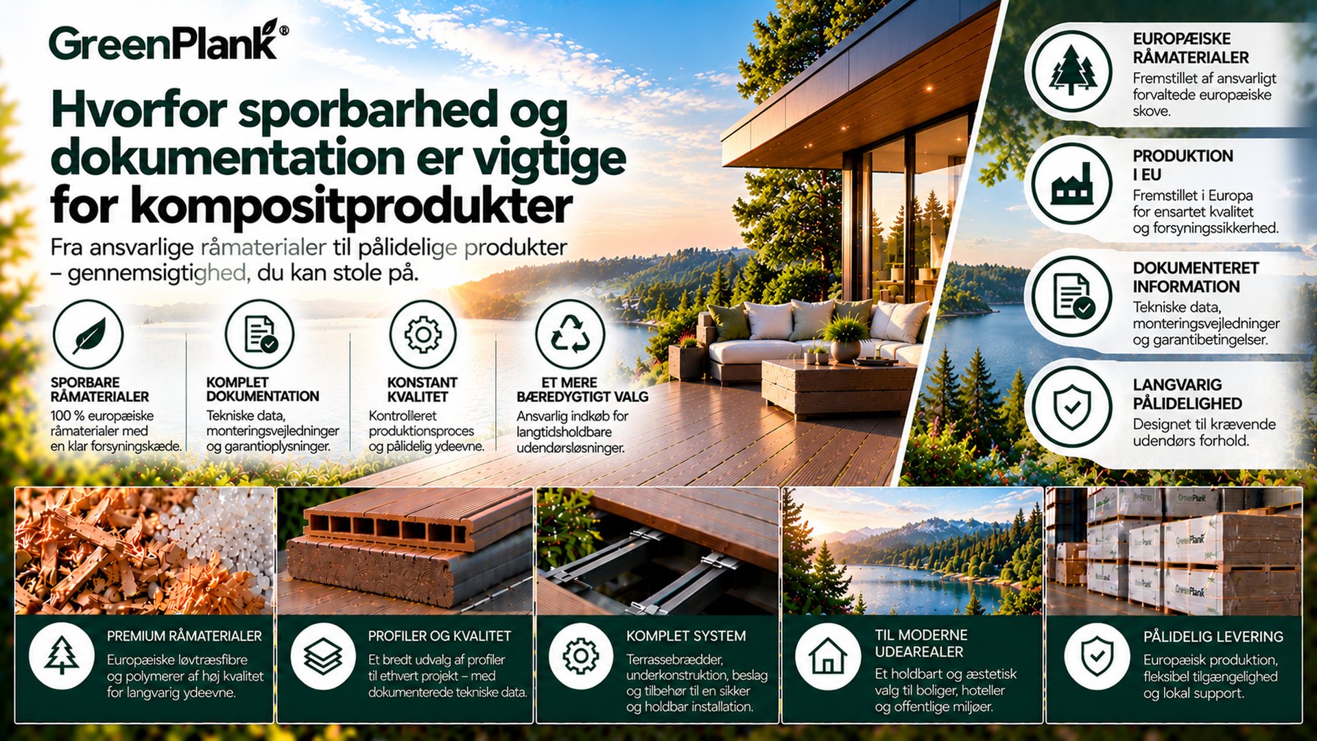 Sporbarhed og dokumentation for WPC | Green Plank