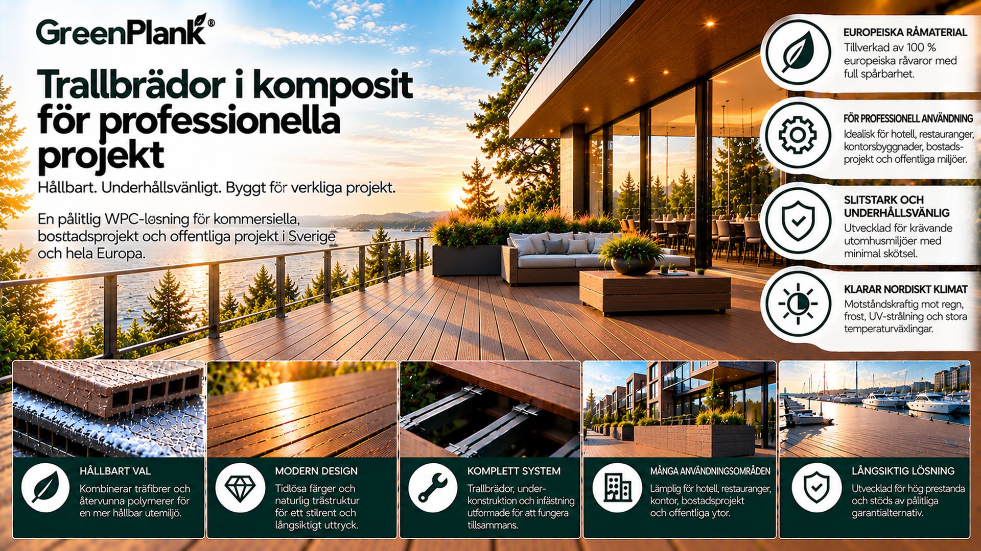 Komposittrall för professionella projekt | Green Plank