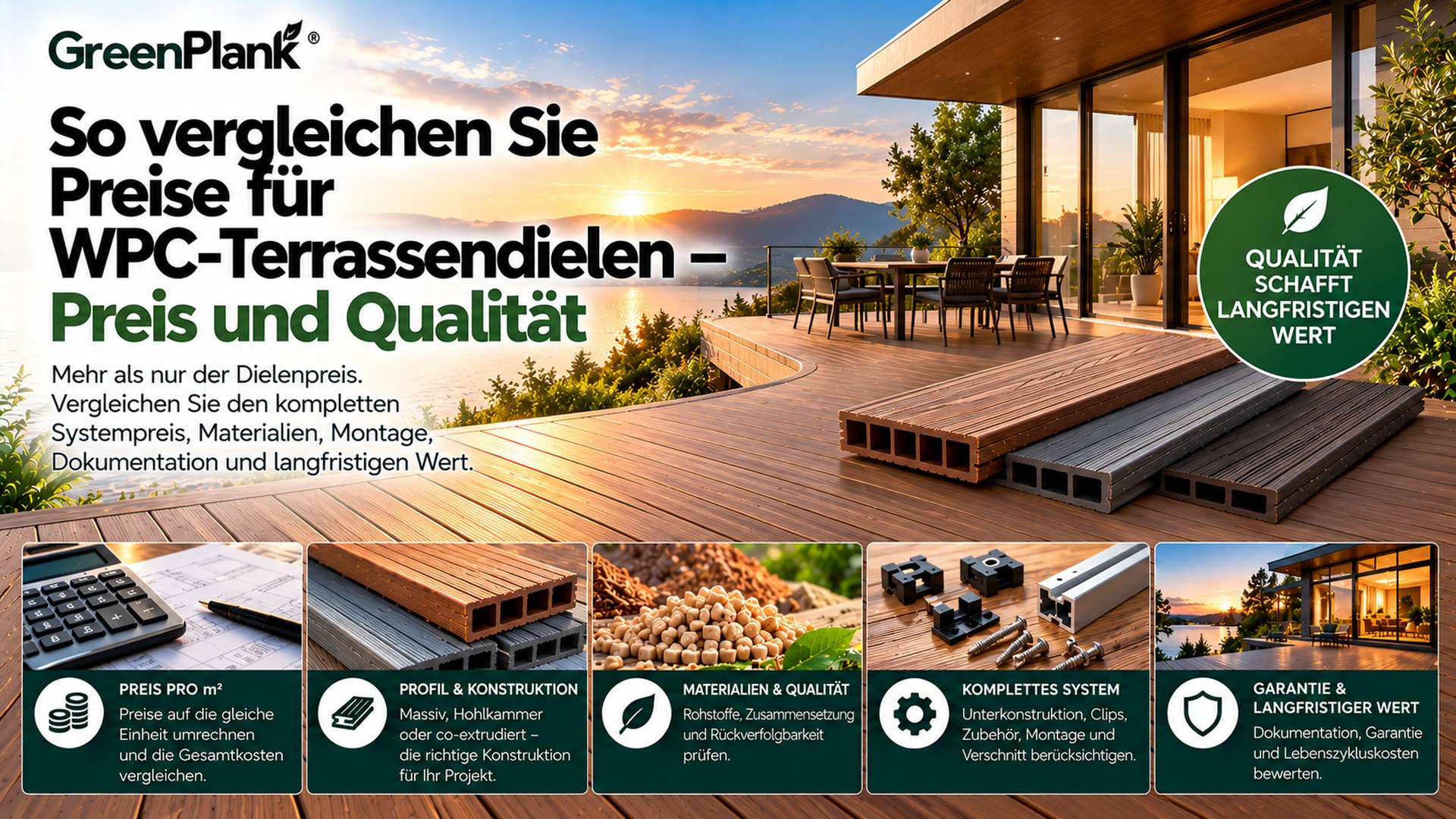WPC-Terrassendielen: Preis und Qualität vergleichen