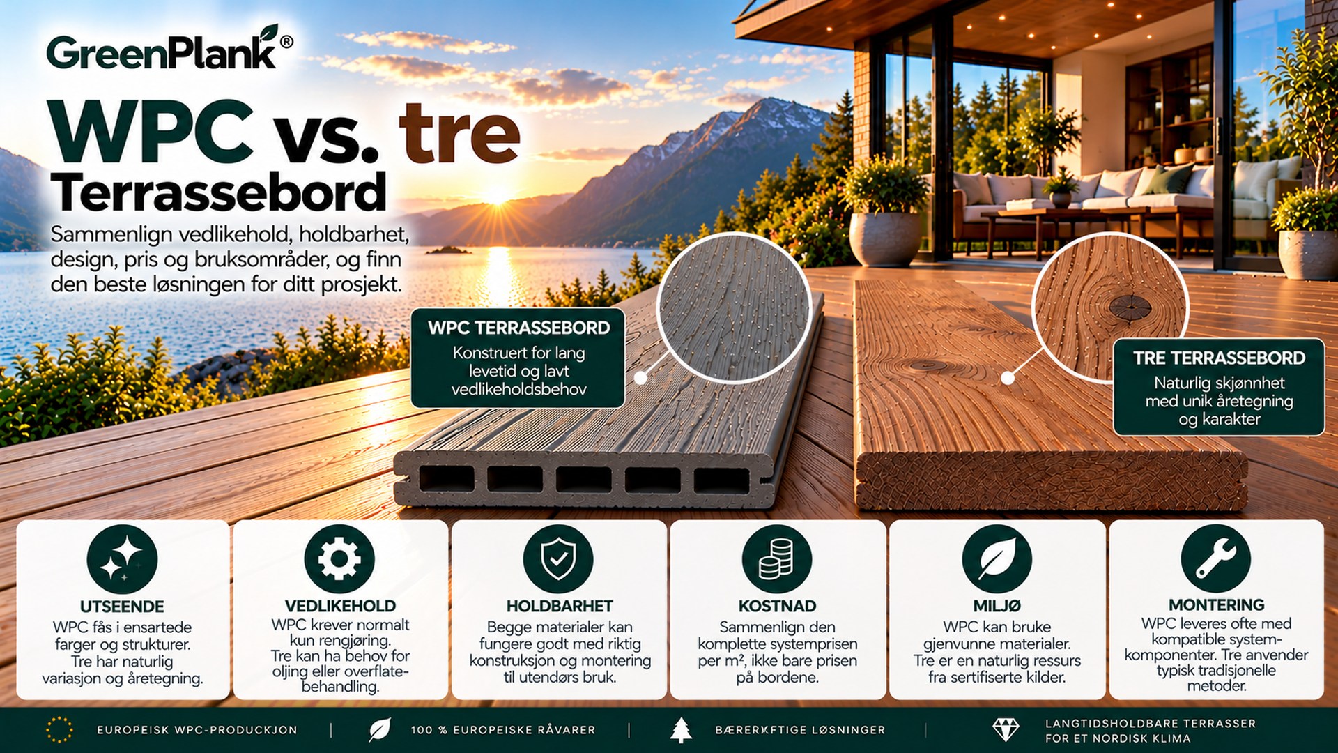 WPC vs. tre: Hvilke terrassebord bør du velge?