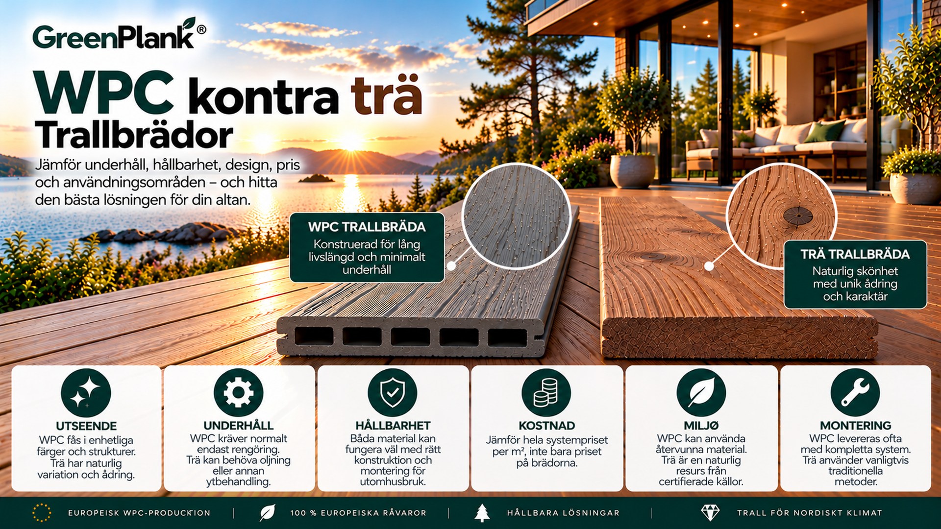 WPC kontra trä: Vilka trallbrädor ska du välja?