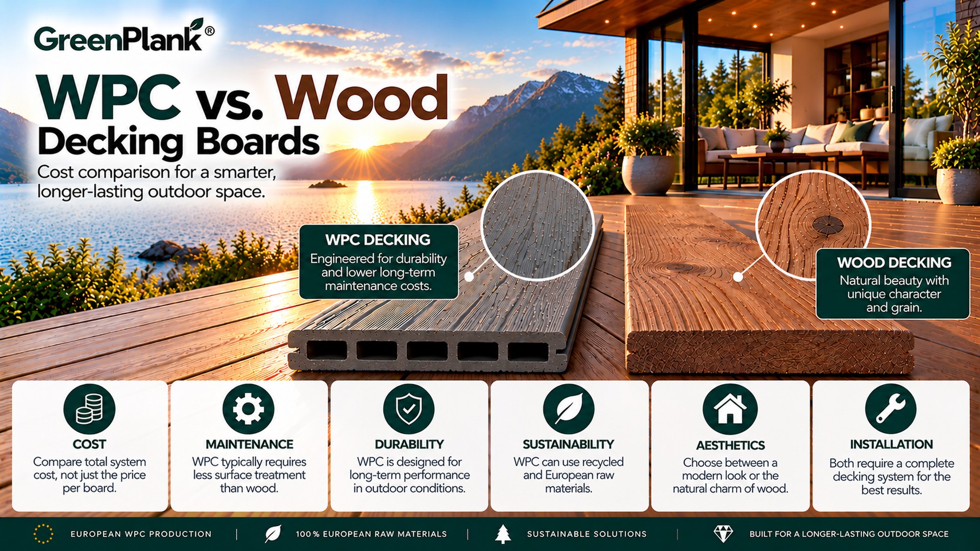 WPC vs Wood Decking: Cost Comparison | Green Plank