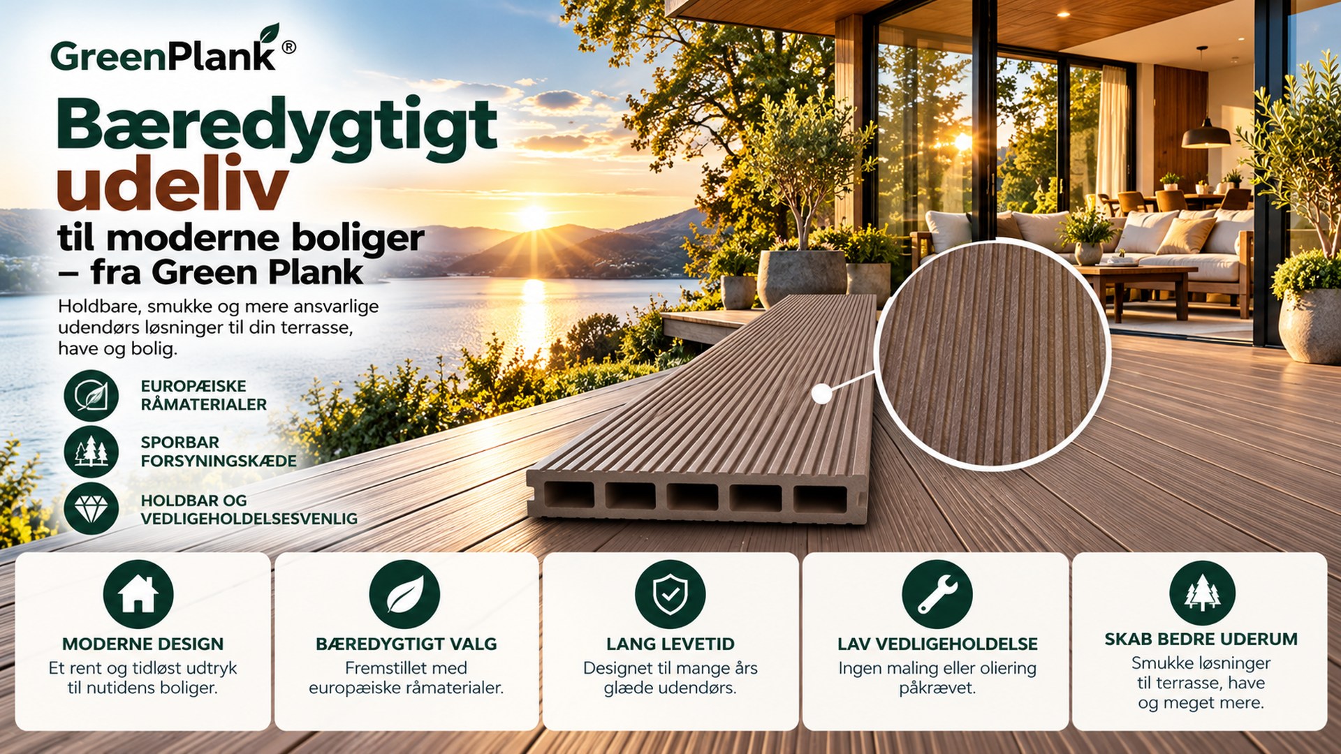 Bæredygtigt udeliv med Green Plank WPC-terrasse