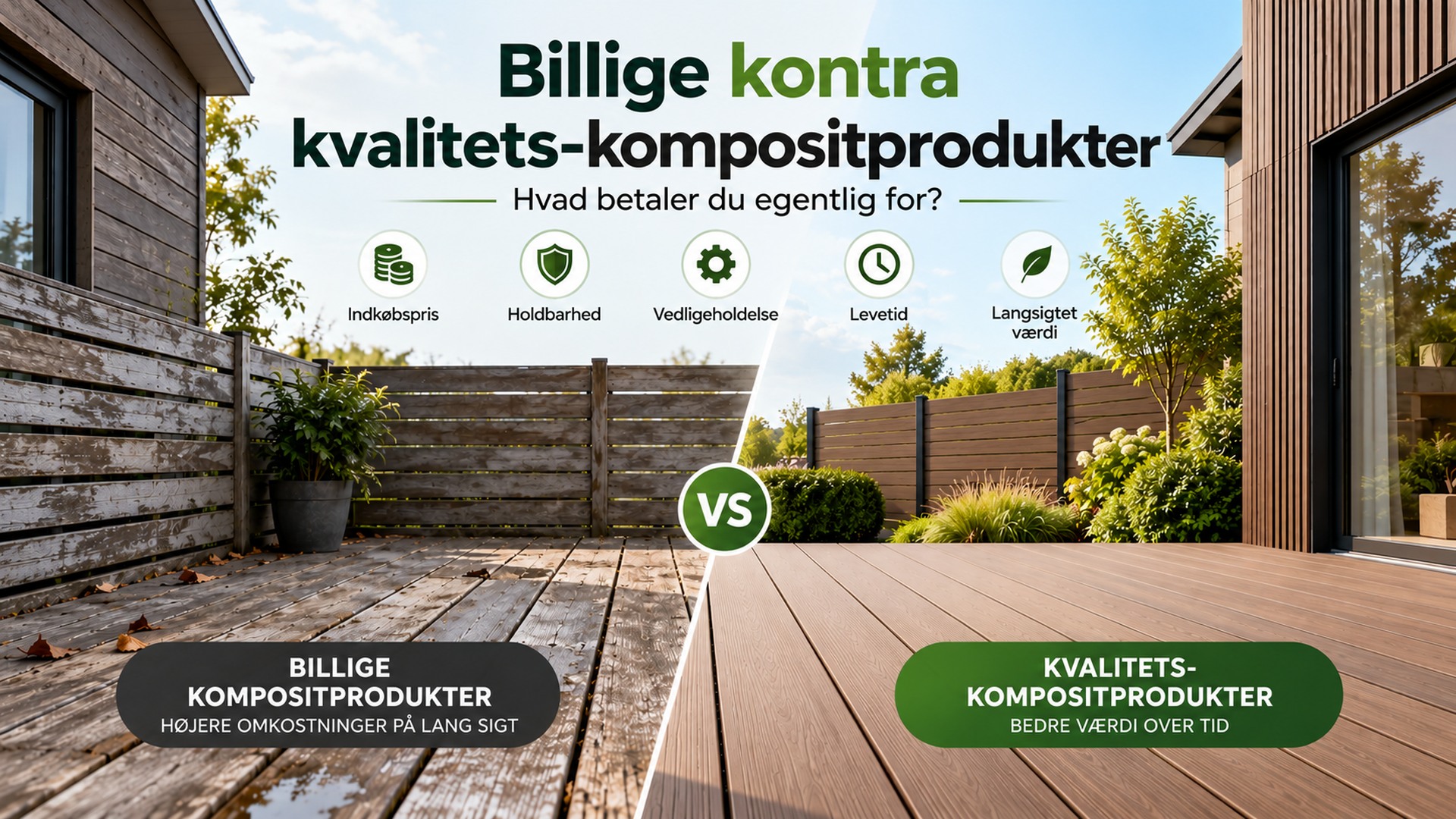 Billige vs. kvalitets-kompositprodukter | Green Plank