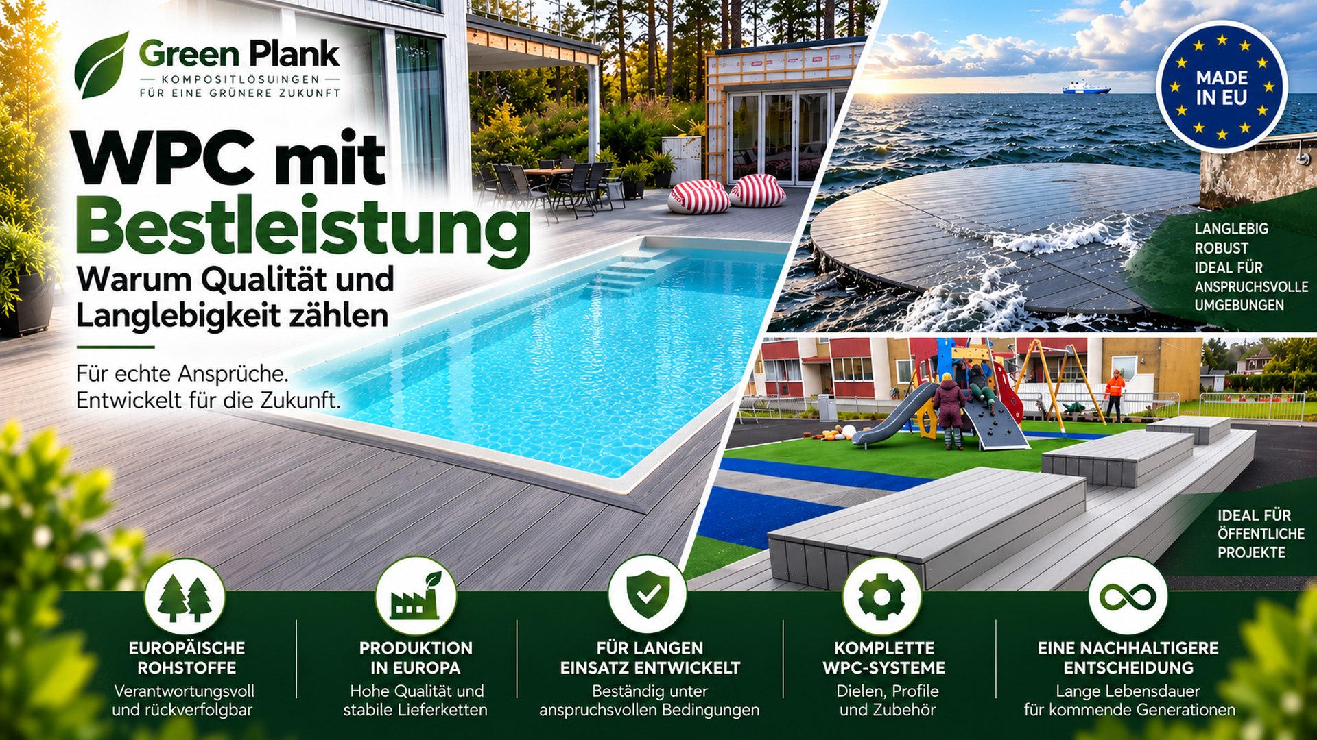 WPC mit Bestleistung: Qualität zählt | Green Plank