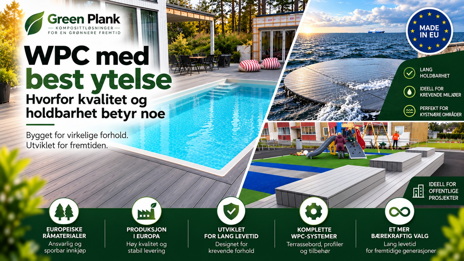 WPC med høy ytelse: Kvalitet teller | Green Plank
