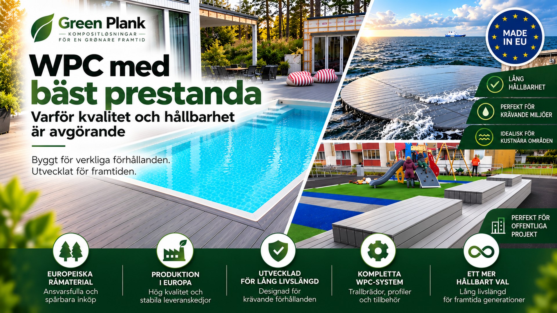 WPC med hög prestanda – kvalitet som räknas | Green Plank