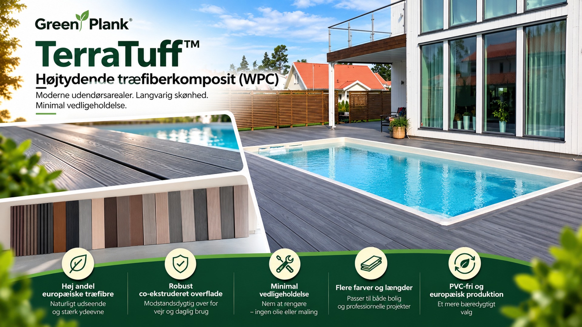 TerraTuff™ højtydende WPC terrasse | Green Plank