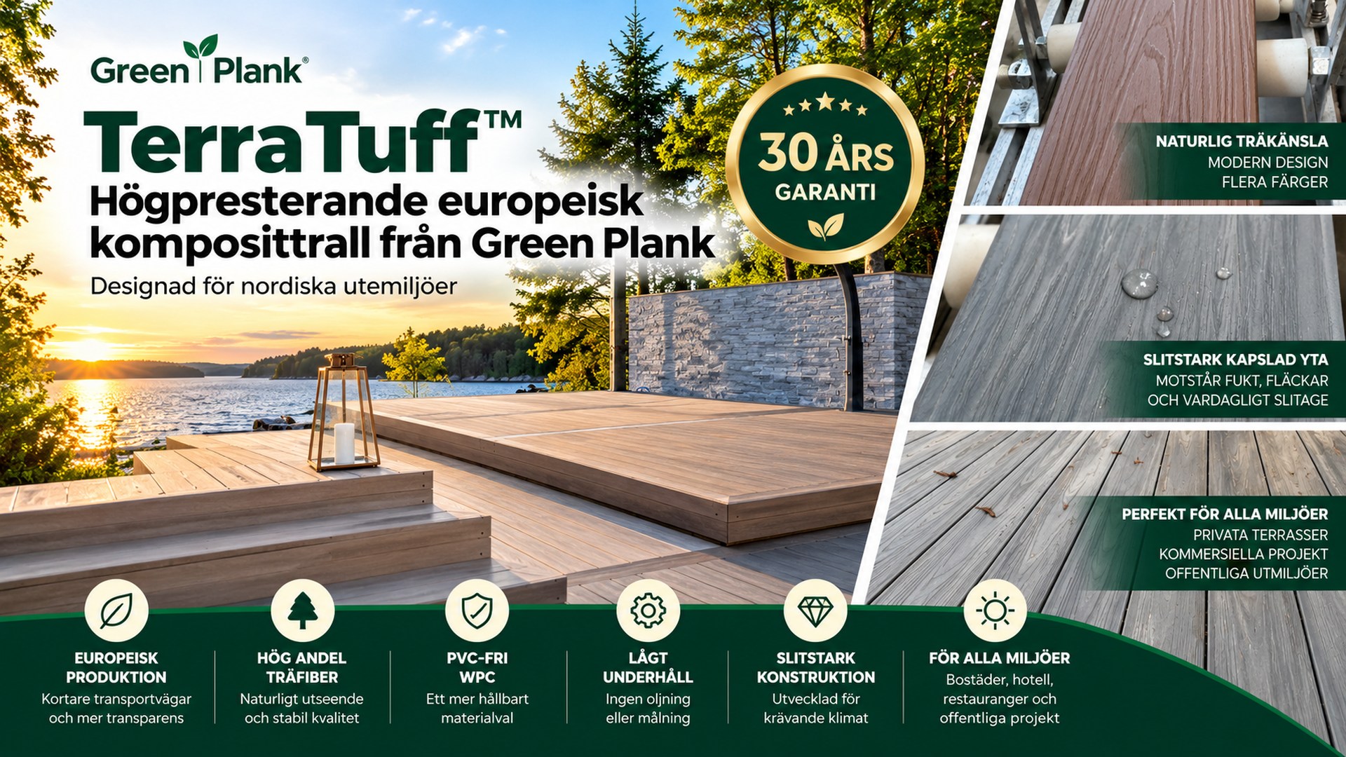 TerraTuff™ – Europeisk premium komposittrall | Green Plank