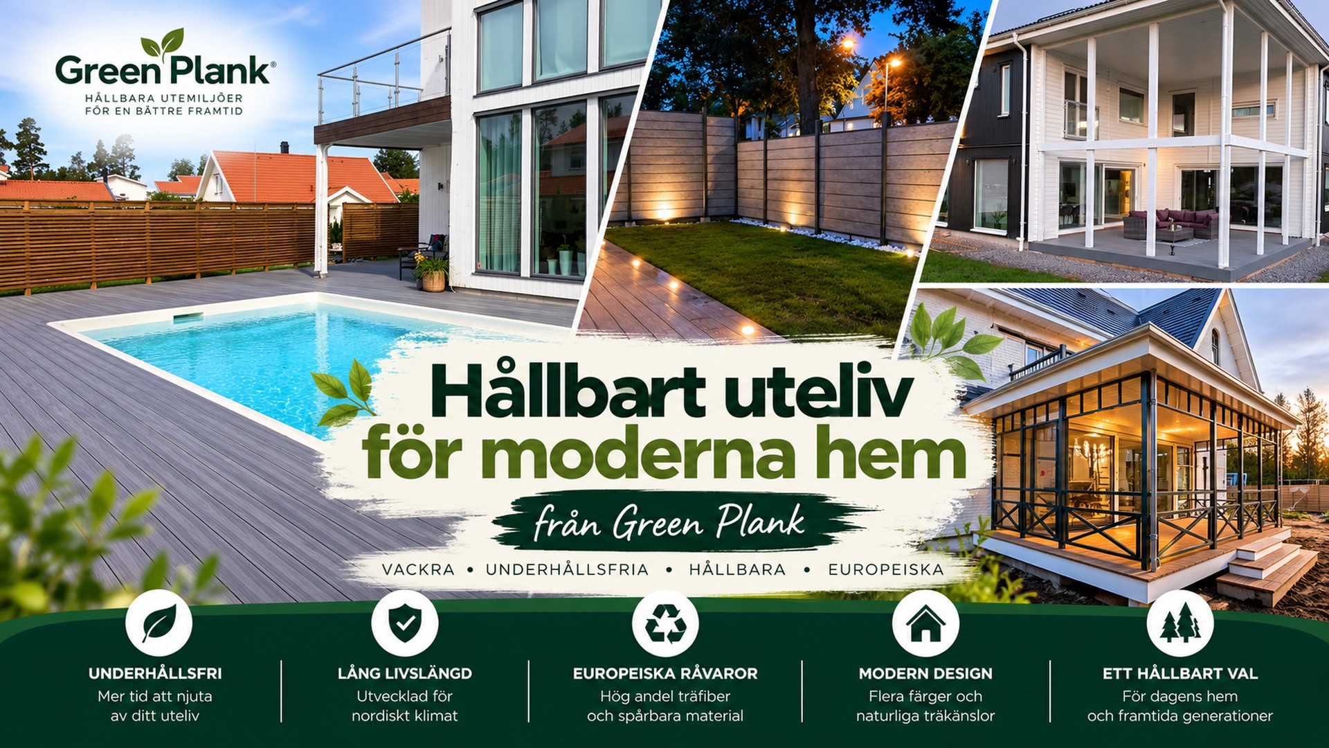 Hållbart uteliv för moderna hem | Green Plank