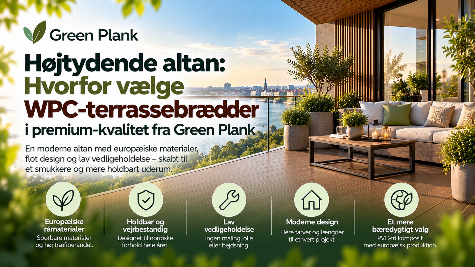 WPC terrassebrædder til premium-altaner | Green Plank