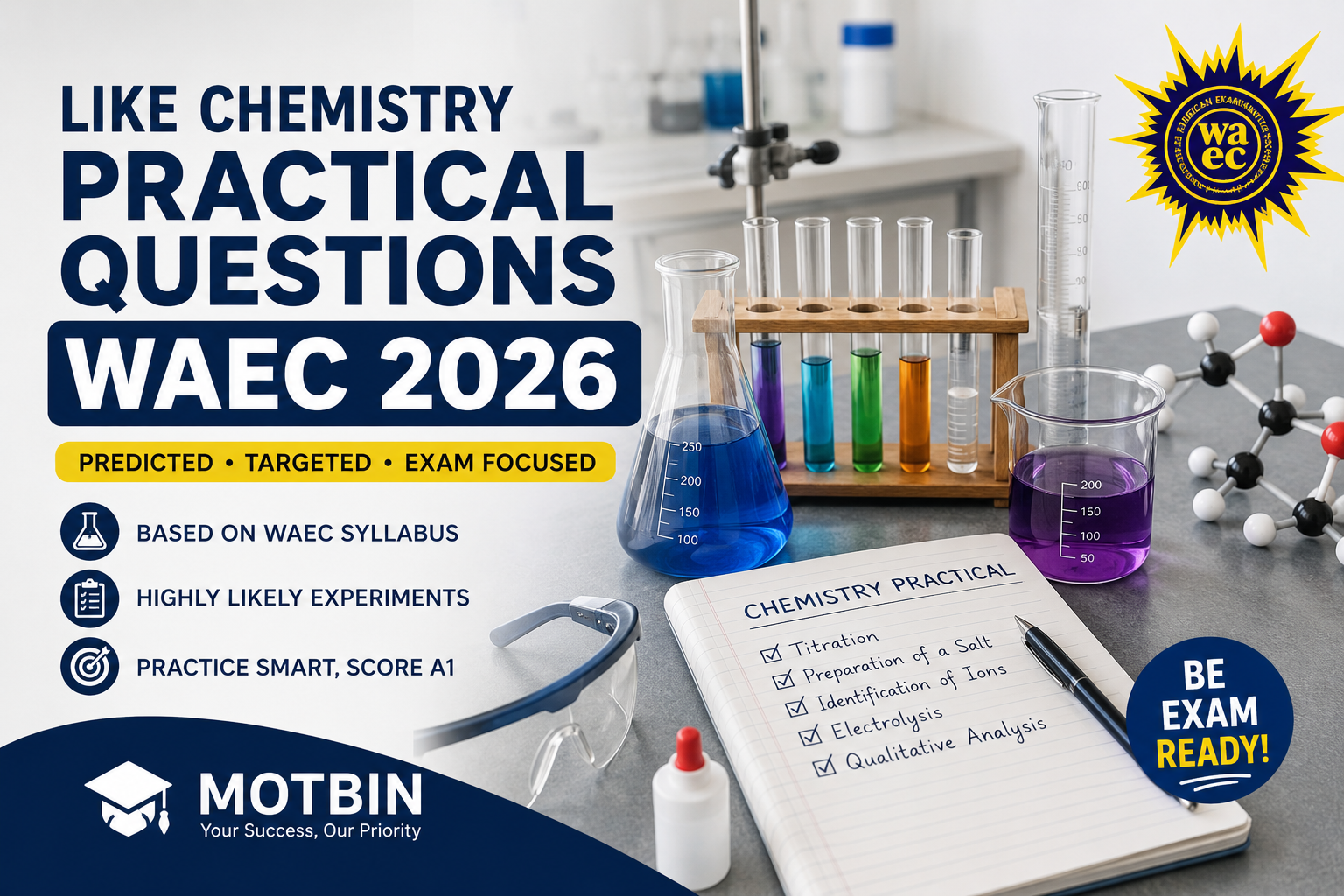 Likely Chemistry Practical Questions 2026 WAEC
