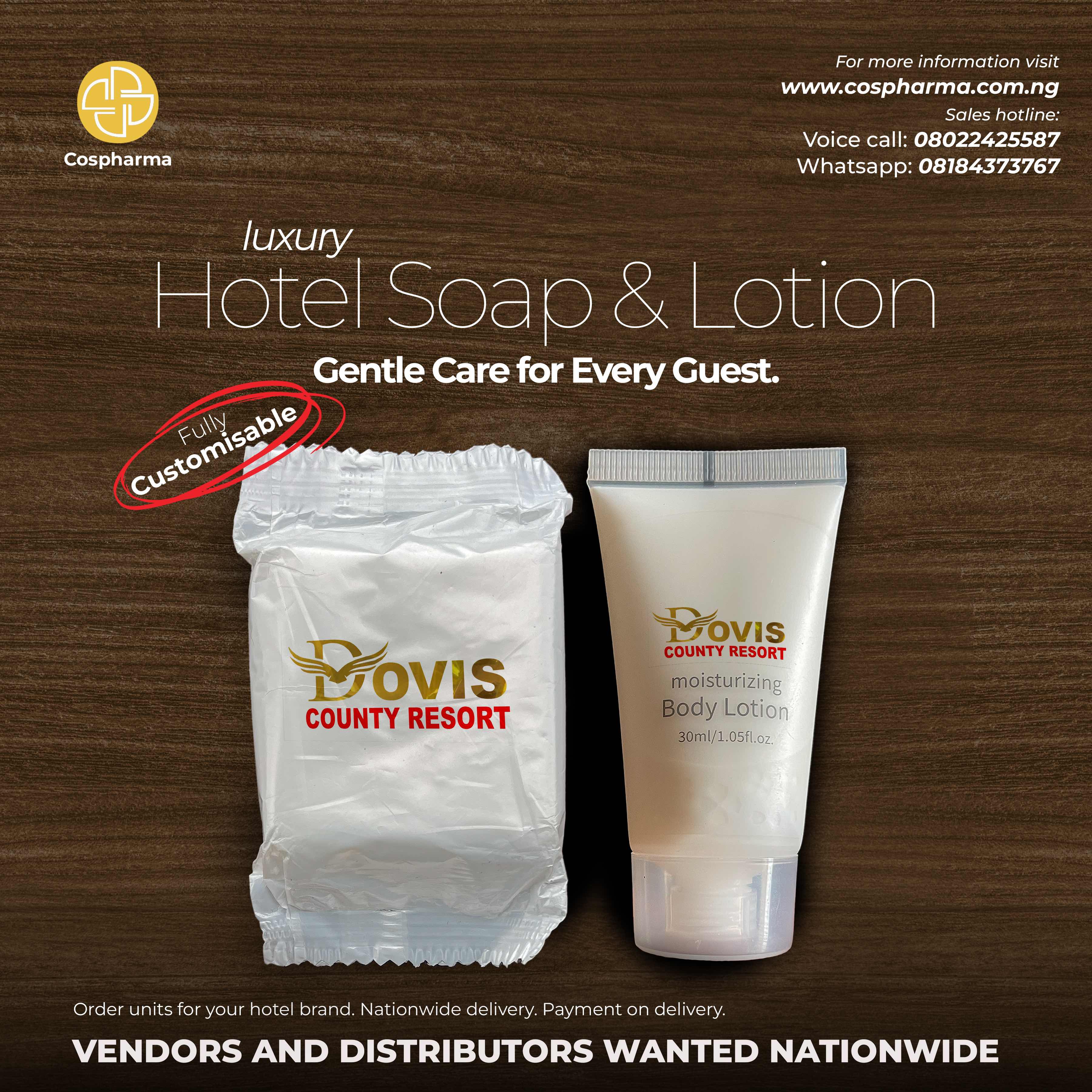 Luxury Hotel Soap & Lotion