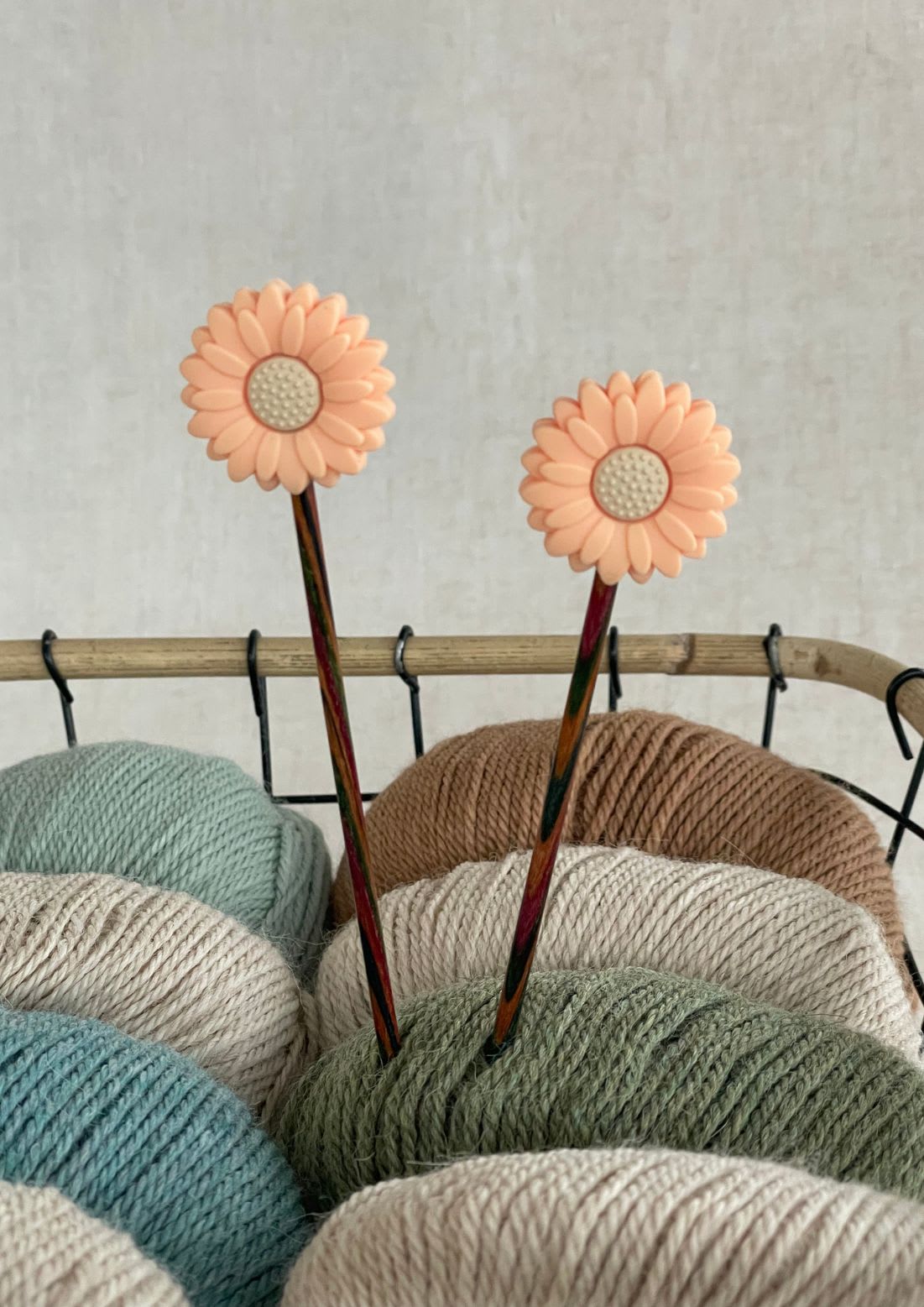 Maskestoppere 2-pk (Fersken blomst 30 mm)