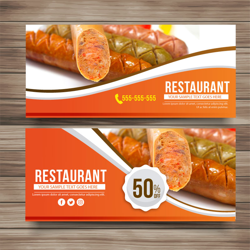  Restaurant  Banner  BB156 BK Designs