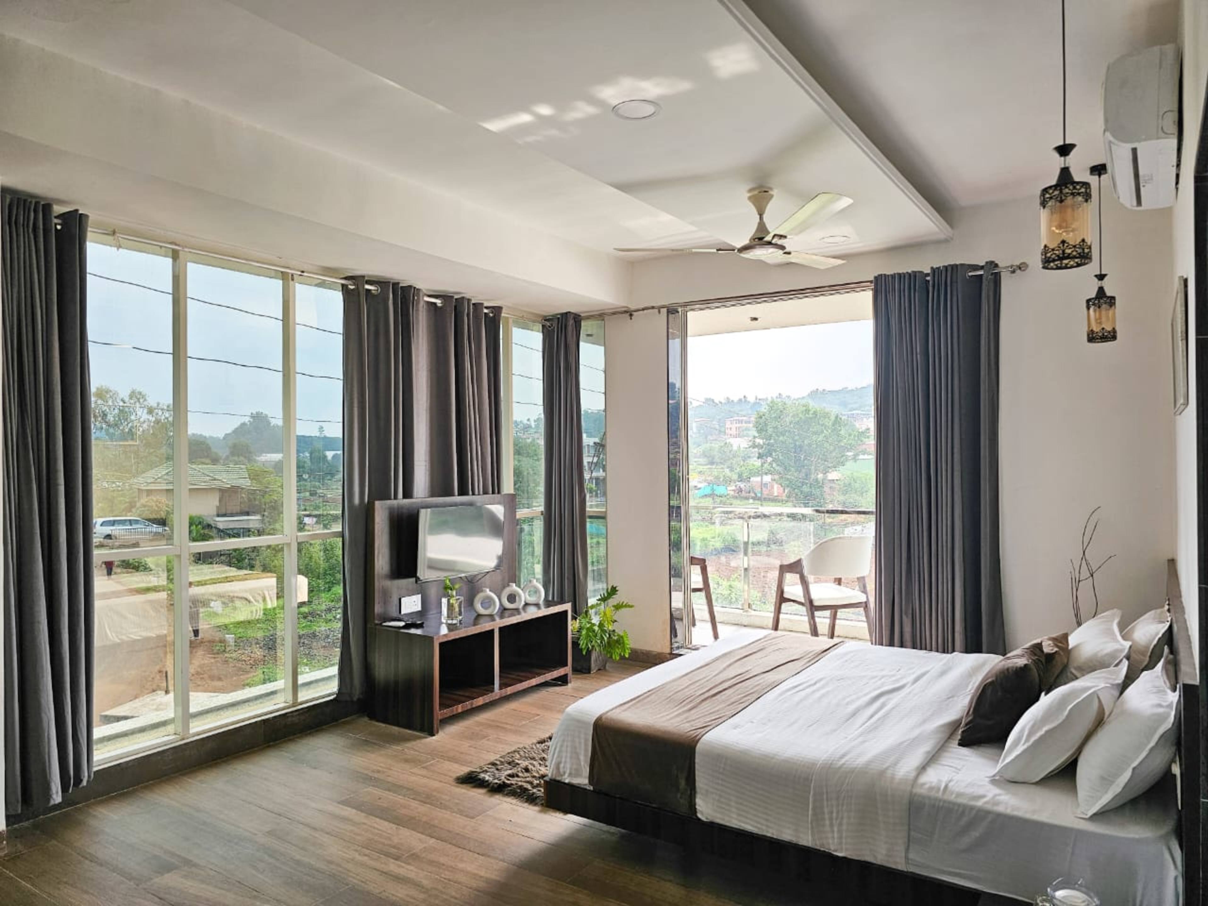 Peaceful Nook Villa gallery image Private Sunset Terrace in Bhilar, Mahabaleshwar