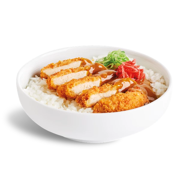 chicken katsu curry in white bowl