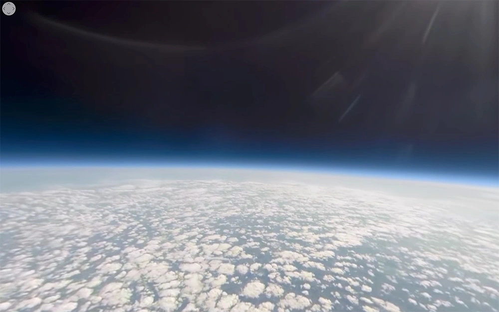 Cómo se ve la salida al espacio?