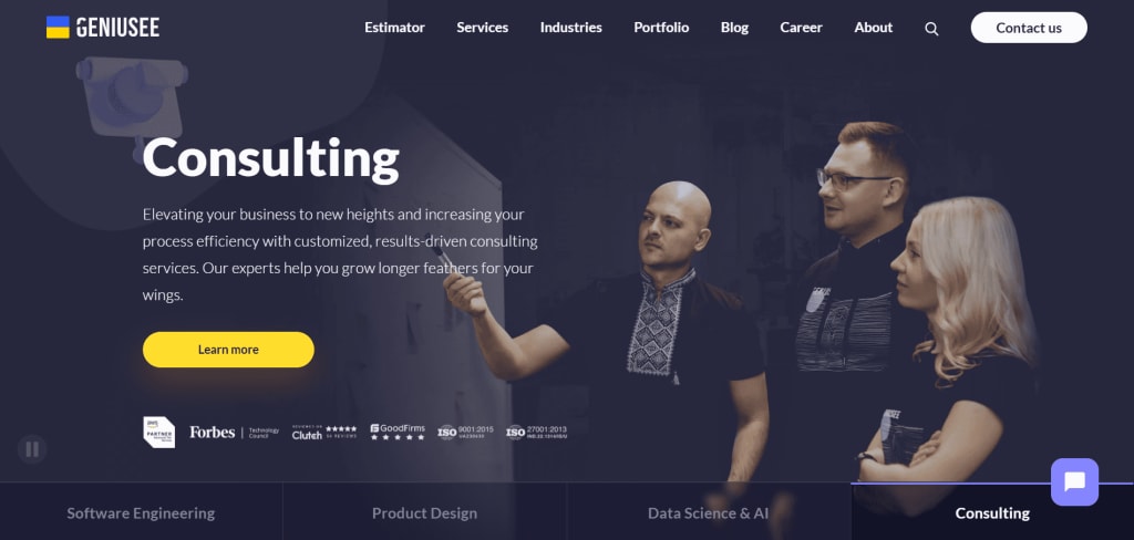 Geniusee office and branding – A leading web development company Hungary known for scalable software solutions.