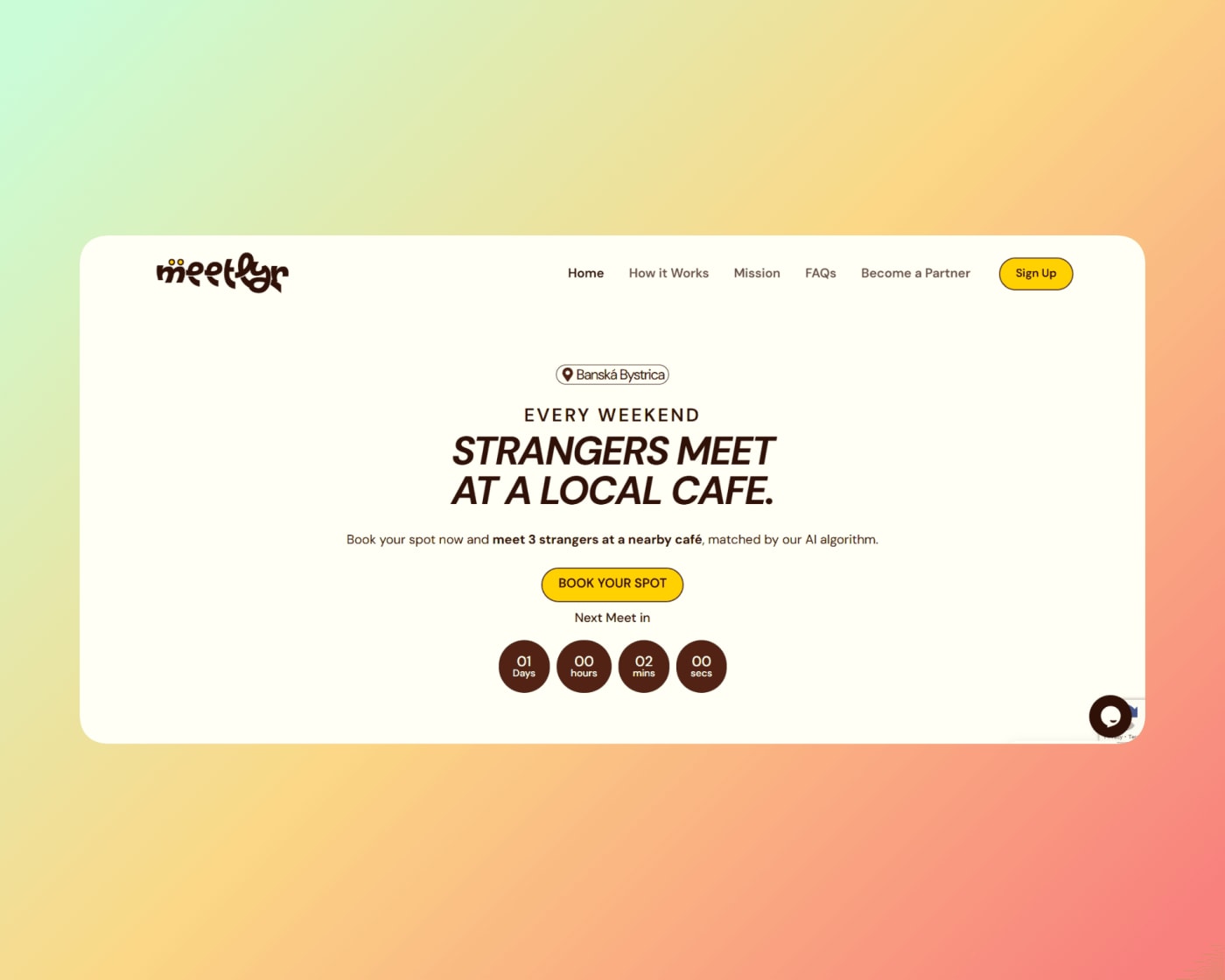 Meetlyr, screen 2