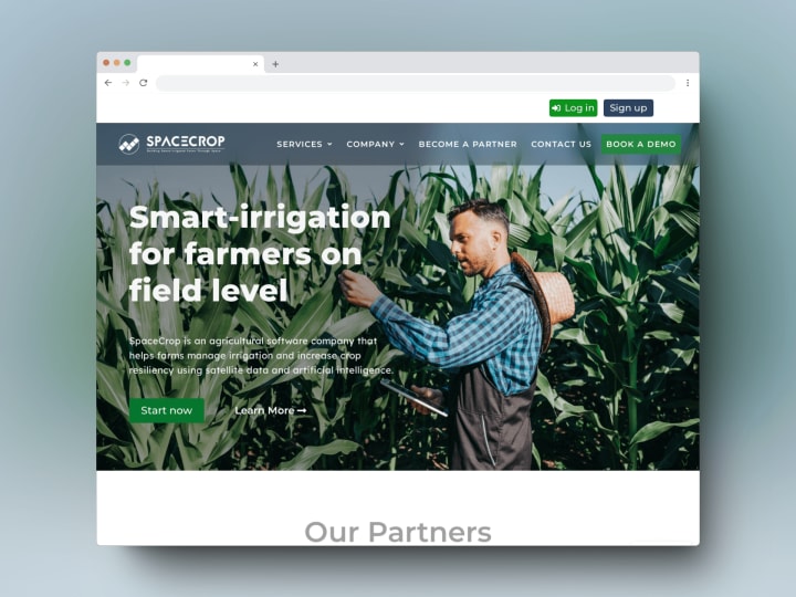 SpaceCrop Technologies (SaaS) website
