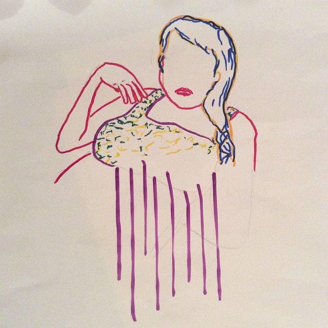 Dibujo / Diosa embarazada