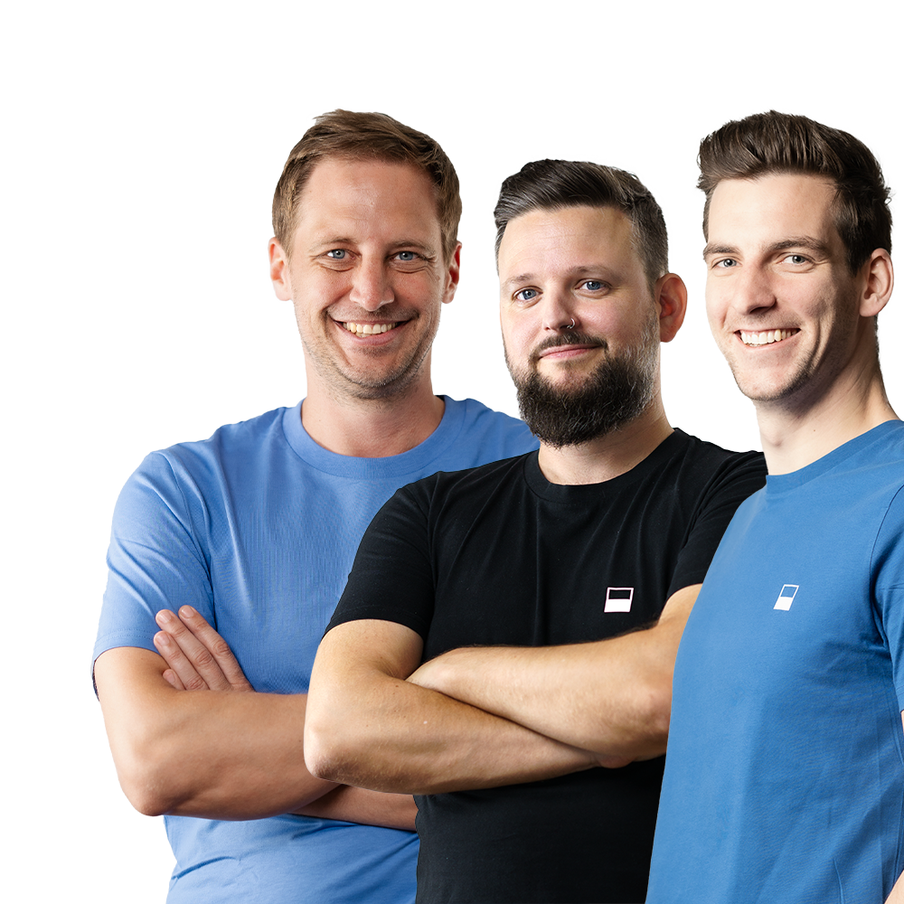 Profilfotos von Patrick Boeck, Christopher Brumm, Alexander Schlindwein