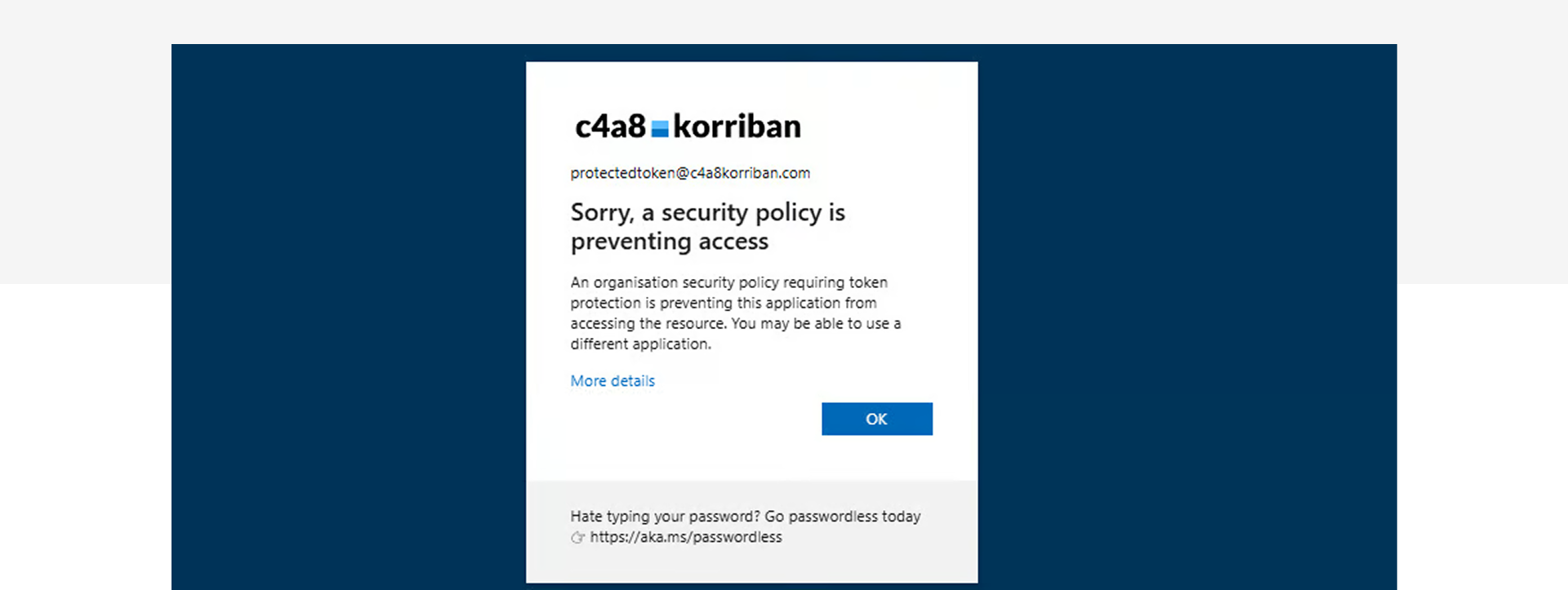 Token Protection successfully mitigates the redemption of the authorization code flow