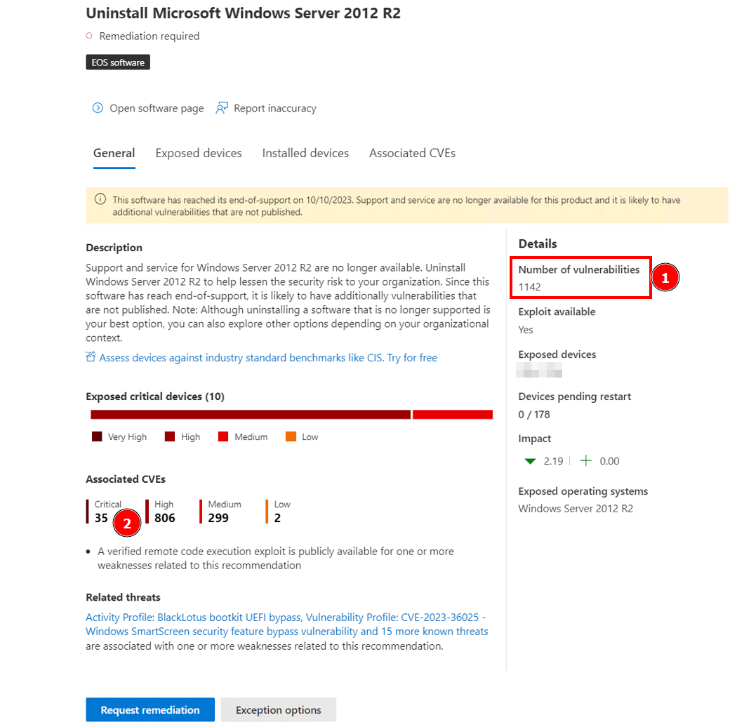 Microsoft Defender for Endpoint Vulnerabilities