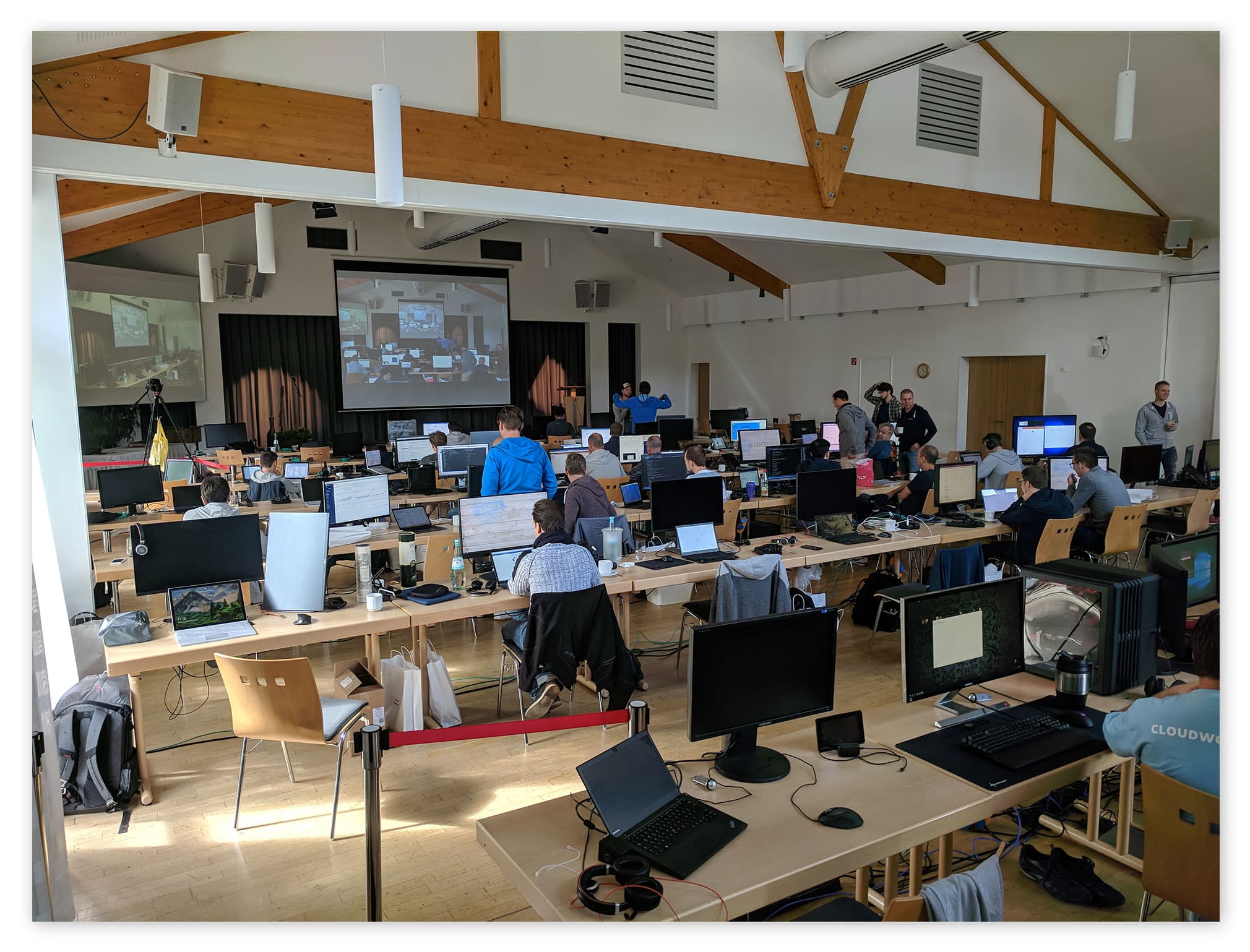 Konferenzraum nach dem Aufbau