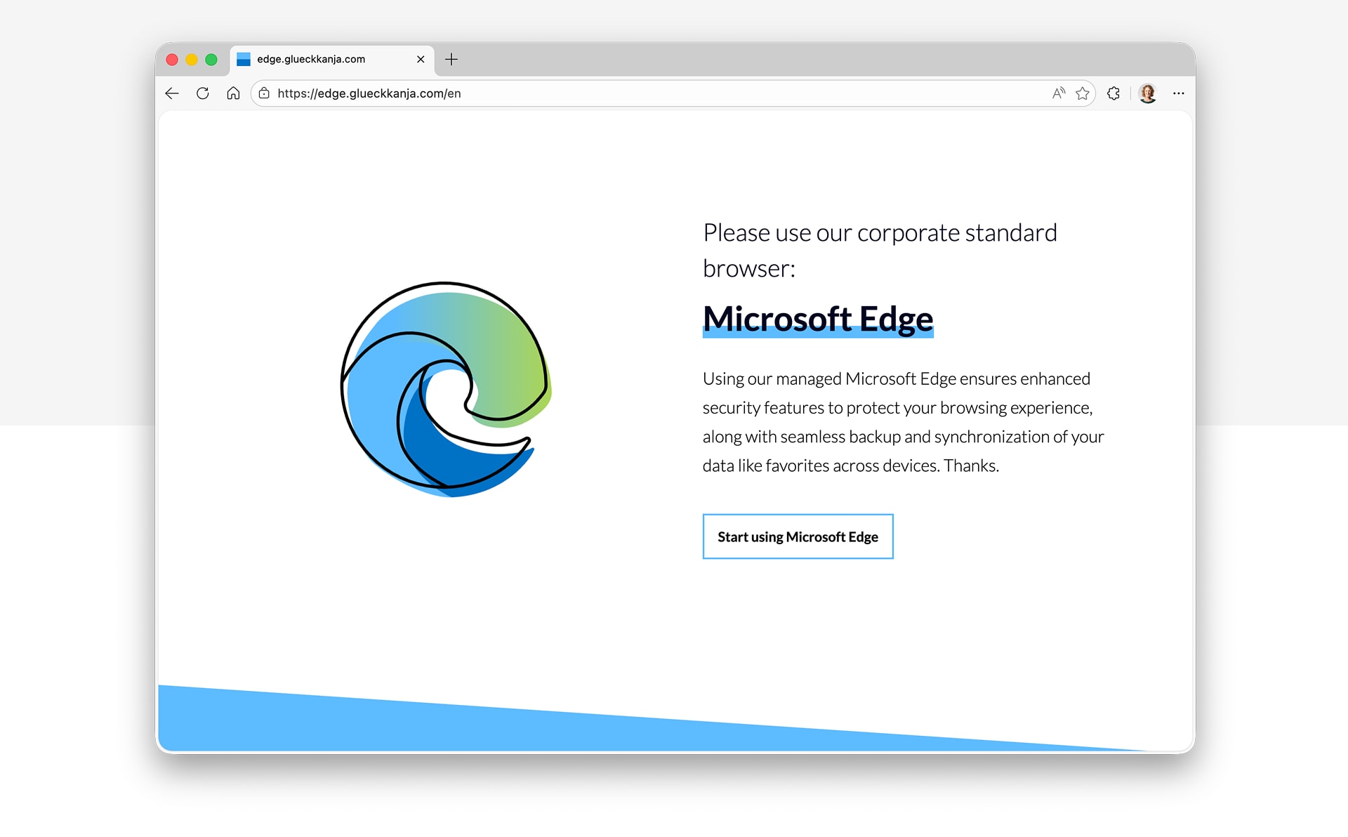 Microsoft Edge as the default corporate browser