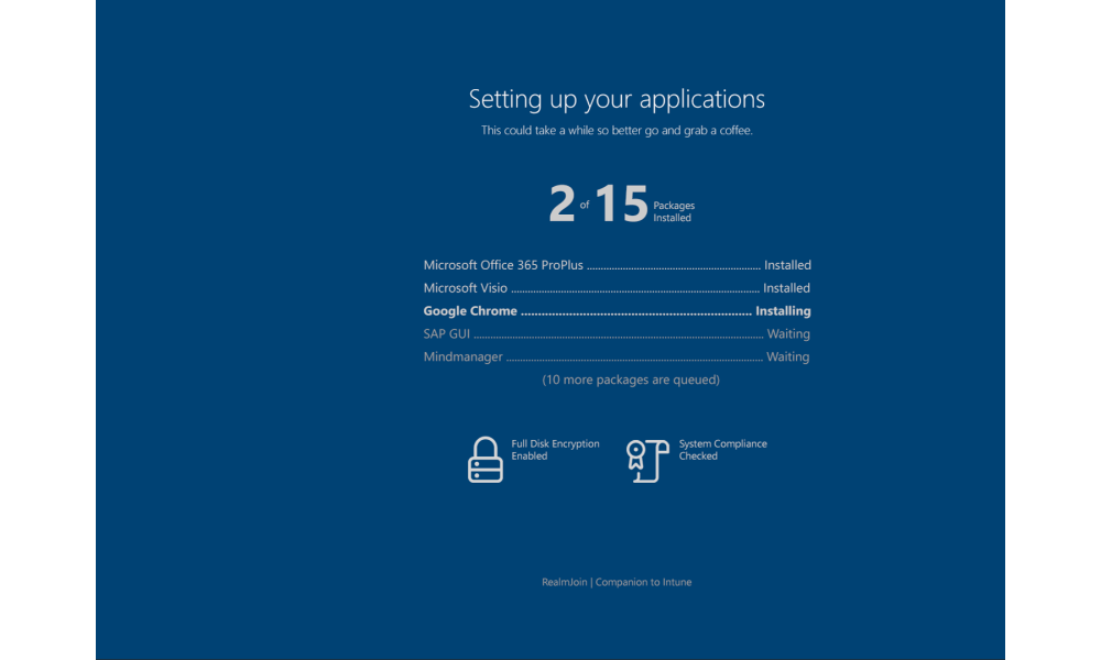Setting up applications