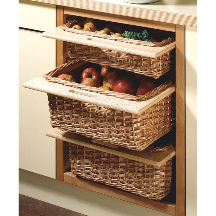 Hettich Wicker Basket 370 × 500 × 120 mm