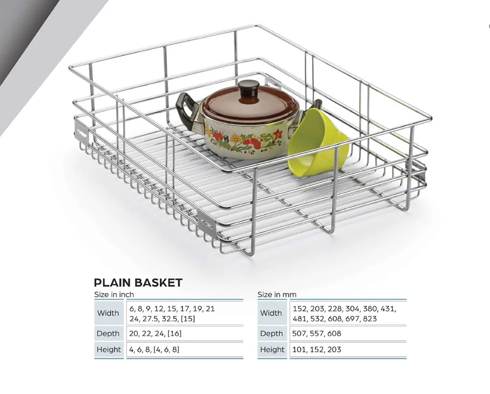 SS 304 Plain Butterfly Wire Basket