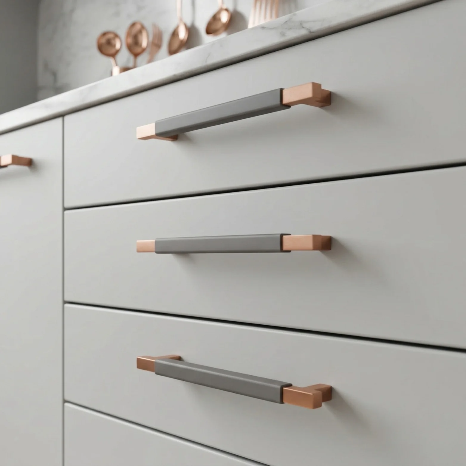 129 Luxy Cabinet Handle – Sand Blast Grey