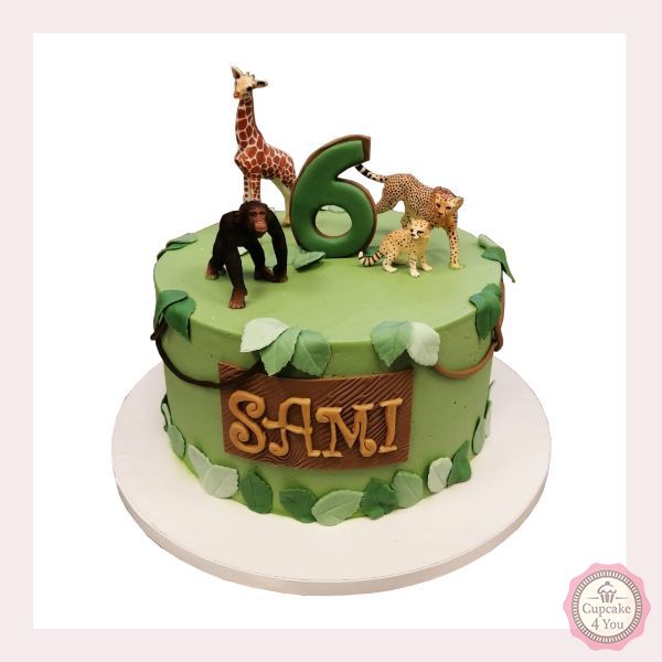 Motivtorte "Dschungel" Kindergeburtstagstorten Cupcake 4 You