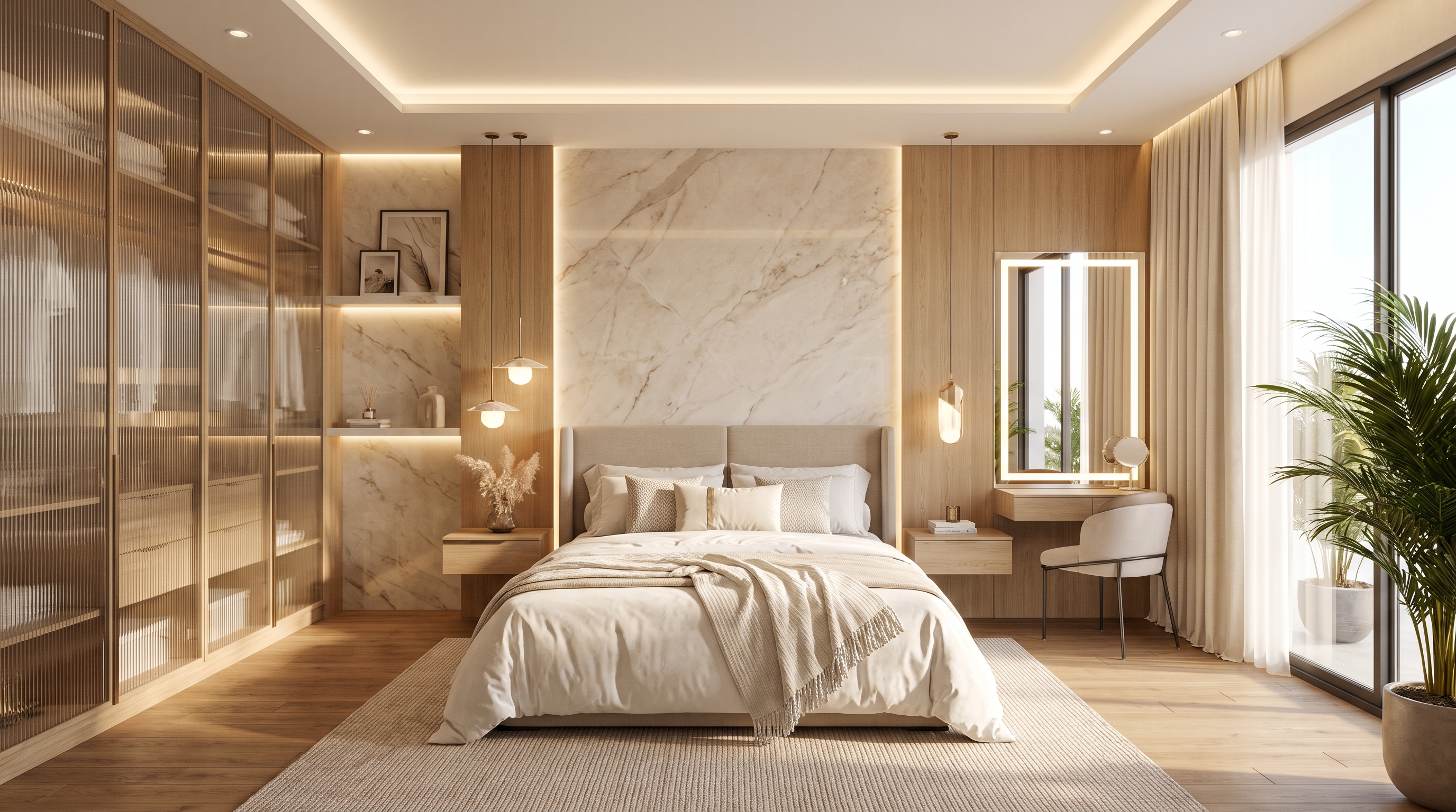 Elegant bedroom interior design