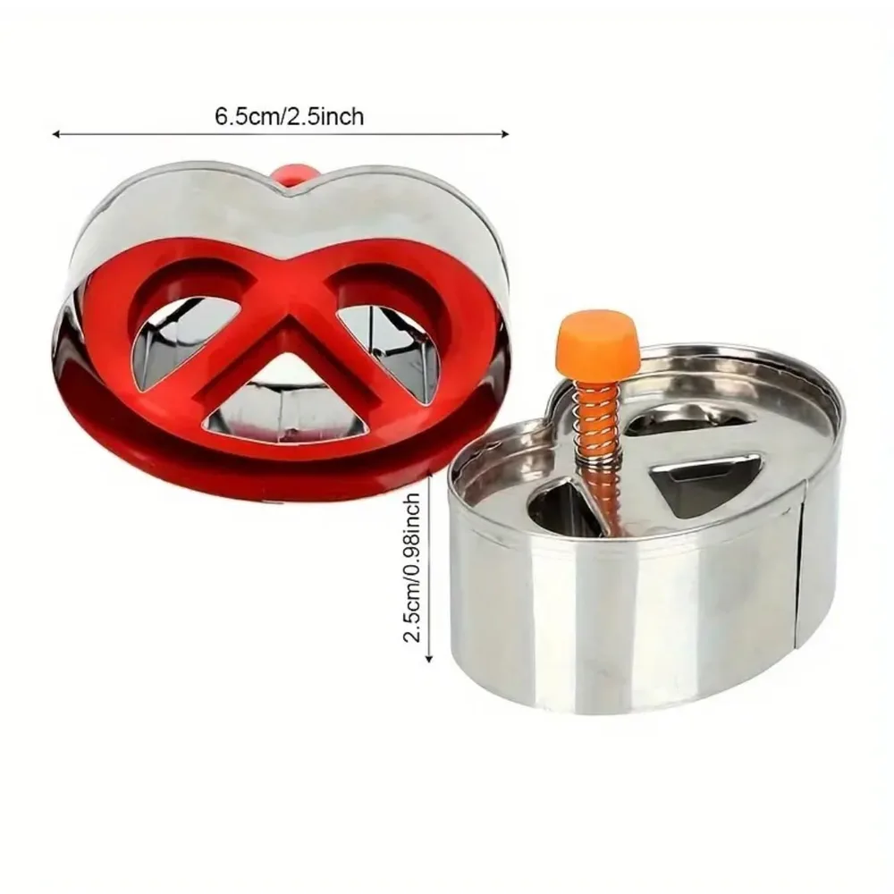 Emporte-pièces avec poussoir Bretzel en inox
