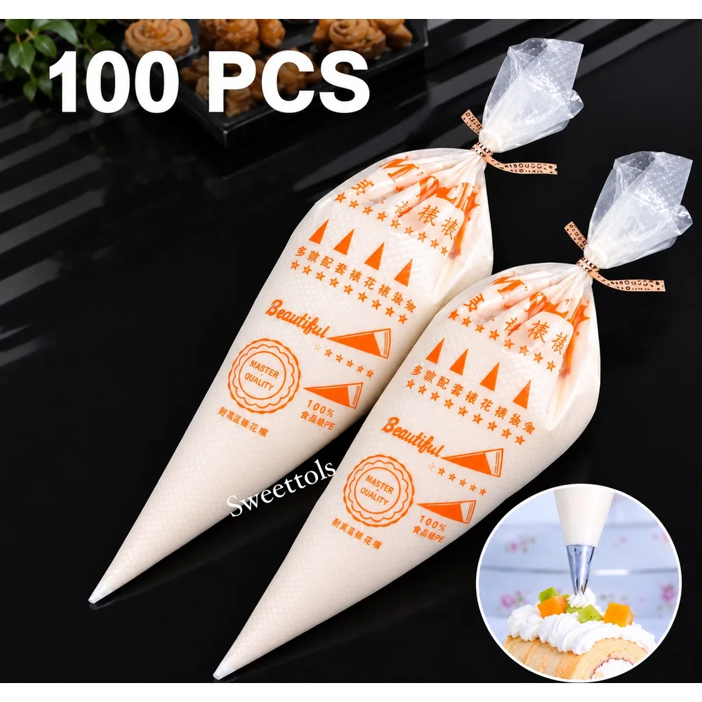 Lot de 100 poches à douille jetables