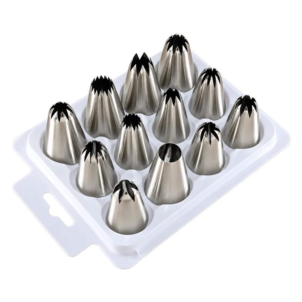 SET. 12 Douilles Pâtisserie en Inox