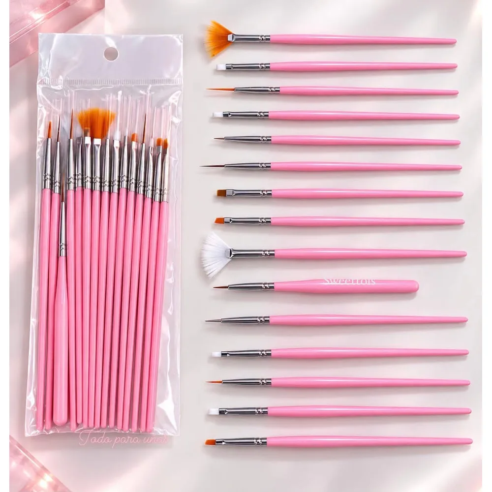 Set de 15 pinceaux de décoration pour pâtisserie et chocolaterie