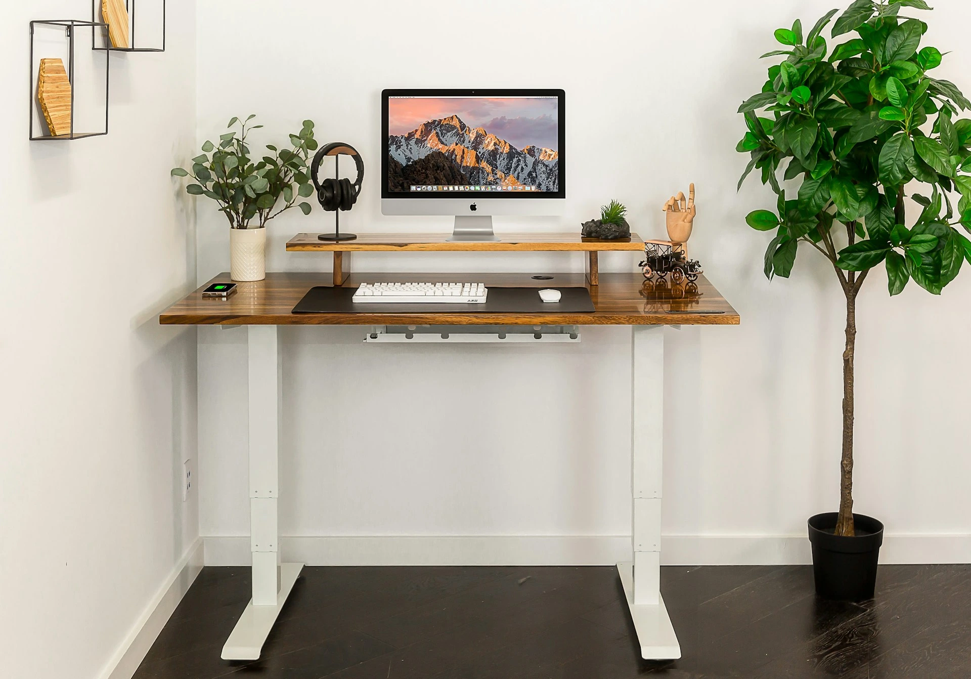 a white Electric Standing Desk 