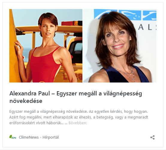 A hatvanas években nőttem fel... - Alexandra Paul | ClimeNews A hatvanas években nőttem fel... - Alexandra Paul | ClimeNews