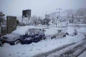 Snow storm in Jerusalem