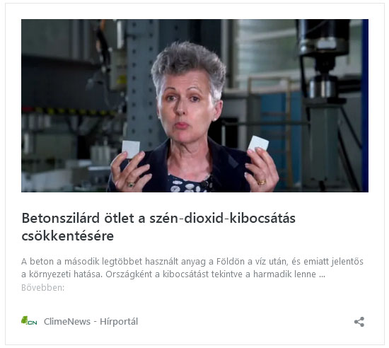A beton nélkülözhetetlen anyag | ClimeNews - Hírportál