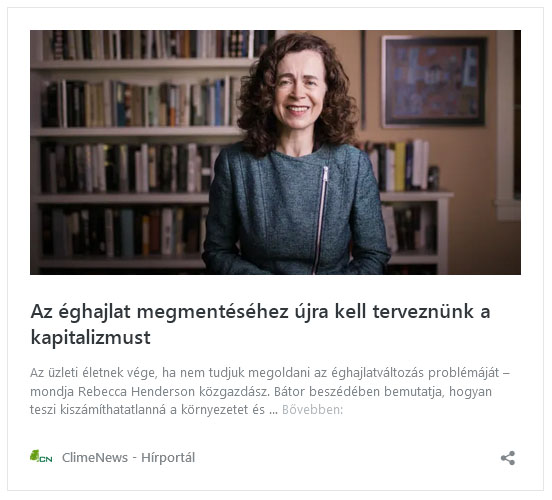 Az éghajlat megmentéséhez újra kell terveznünk a kapitalizmust